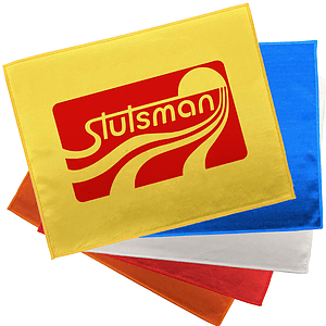 225 GSM 15" x 18" Flat Front Microfiber Rally Towels