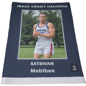 11" x 18" Sublimated Serged Hem Microfiber Rally Towel