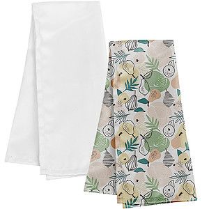 16" x 26" Sublimated Hemmed Flat Woven Tea Towel