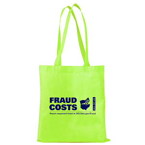 Non-Woven Eco-Friendly Poly Tote Bag USA Decorated (15" x 16")