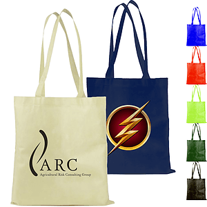 Non-Woven Eco-Friendly Poly Tote Bag USA Decorated (15" x 16")