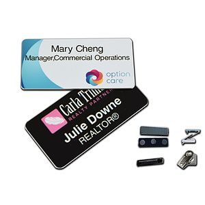 1.5" x 3" Name Badge Digitally Printed