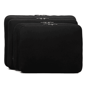 Neoprene padded zippered laptop sleeve w/ Elastic bands on inside