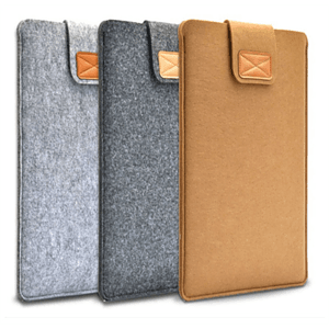 Felt Laptop Sleeve w/ Velcro Flip Top Closure