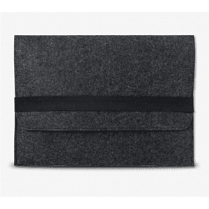 Felt Laptop Sleeve w/ Flip Closure & Three Compartments