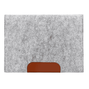 Clamshell Felt Laptop Sleeve w/ Two Compartments