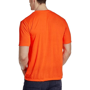 Non-ANSI Hi Viz Poly-Cotton Knitted Safety T-Shirt W/ Pocket