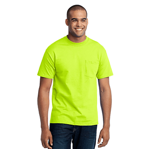 High Vis Short Sleeve Safety Tee Shirt w/ Pocket