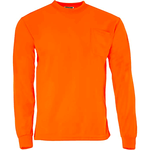 Non-ANSI Safety Long Sleeve Tee Shirt w/ Pocket