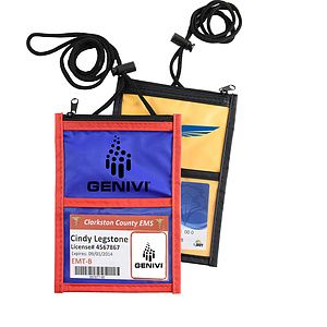 TWO TONE WALLET WITH ROPE LANYARDS