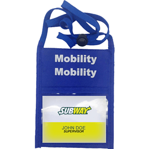 Standard Event Pouch w/ back zipper and 3/8" Lanyard