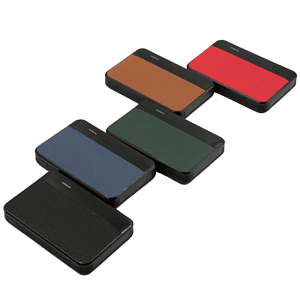 5000mAh Leather Finished Power Bank with digital display
