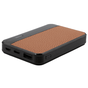 5000mAh Leather Finished Power Bank with digital display