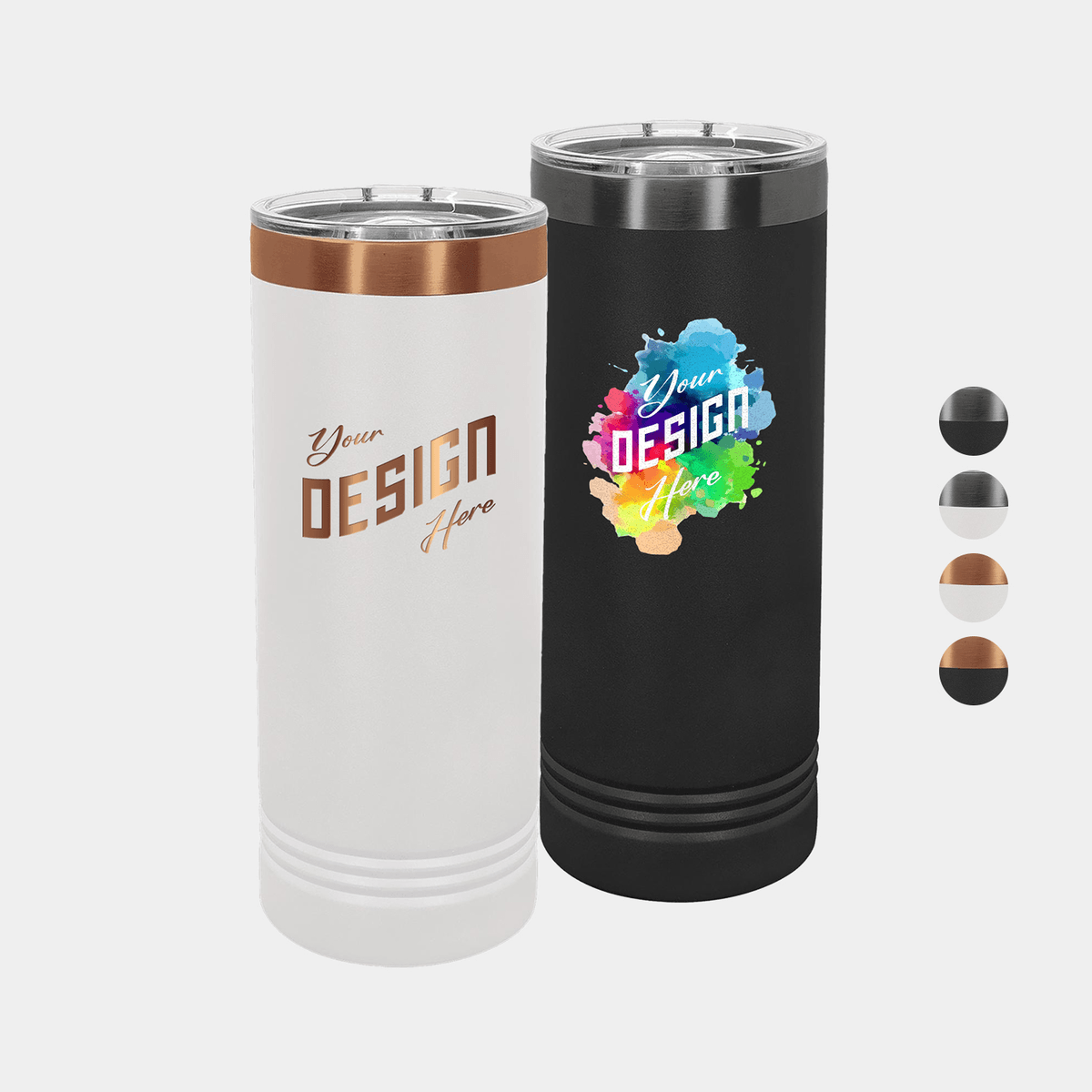 22 oz Polar Camel® Stainless Steel Insulated Ion Plated Skinny Tumbler