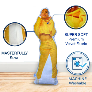 60" USA Made Human Size & Shape Sublimation Pillow Full Color