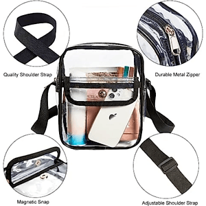 Stadium Approved Clear Purse Handbag PVC Crossbody Bag