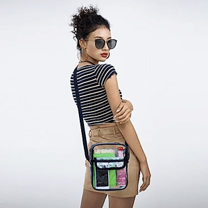 Stadium Approved Clear Purse Handbag PVC Crossbody Bag