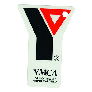 1.75"W x 2.5"H  Y-Shaped Key Tag