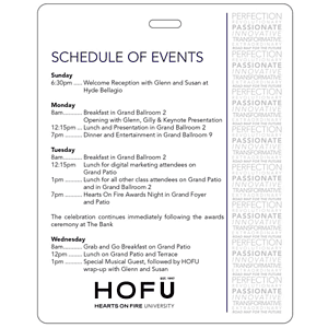 4 inch x 5 inch USA Made Full Color Event Badge