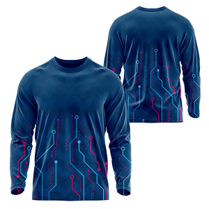 Unisex 160 GSM Football Mesh Performance Sublimation Long Sleeve T-shirt