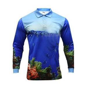 Unisex 75D Pique Sublimation Long Sleeve Polo