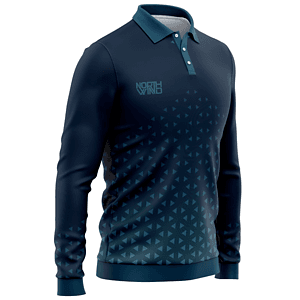 Unisex 160 GSM delicate Brushed Milk Silk Sublimation Long Sleeve Polo shirt