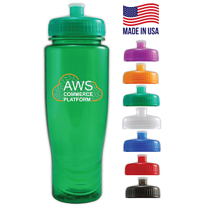 Polyclean Sports Bottle USA made 28 oz push spout