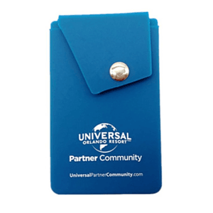 SILICONE PHONE WALLET STAND WITH BUTTON POCKET