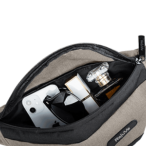 RejuVe® MILANO Recycled Heather Modern Sleek Two-Tone Waist Fanny Pack