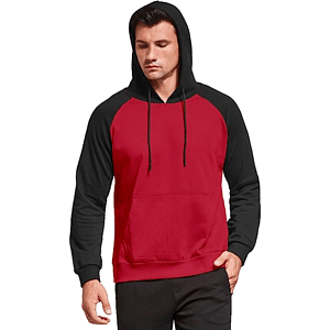 REPREVE® - Men's rPET Color Block Pullover Hoodie w/ Kangaroo Pocket & Antibacterial