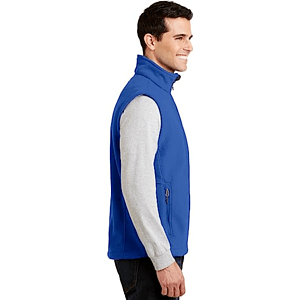 REPREVE® - Men's Recycled Sleeveless Full Zip Fleece Vest w/ Pocket & Wrinkle Resistance