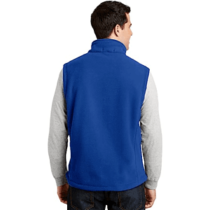 REPREVE® - Men's Recycled Sleeveless Full Zip Fleece Vest w/ Pocket & Wrinkle Resistance