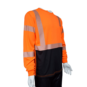 Segmented Class 3 rPET Color Block Safety T-Shirt With Pocket