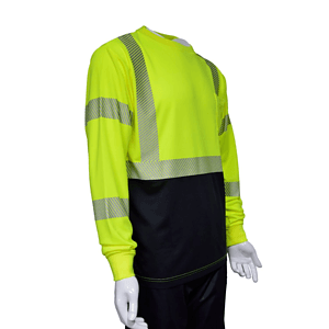Segmented Class 3 rPET Color Block Safety T-Shirt With Pocket