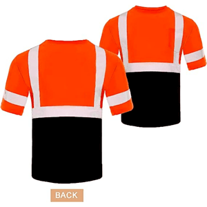 rPET Class 3 Color Block Reflective Safety T-Shirt W/ Pocket
