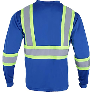 Recycled Class 3 Dual Mic Tab Reflective Safety T-Shirt With Pocket