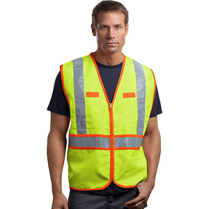 Recycled Class 2 Reflective Safety Vest With 4 Pockets