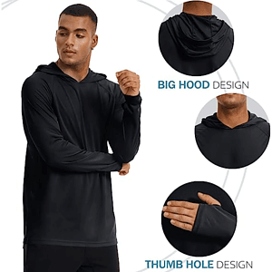 REPREVE® - Men's Recycled Performance Thumbhole Hoodie T-Shirt