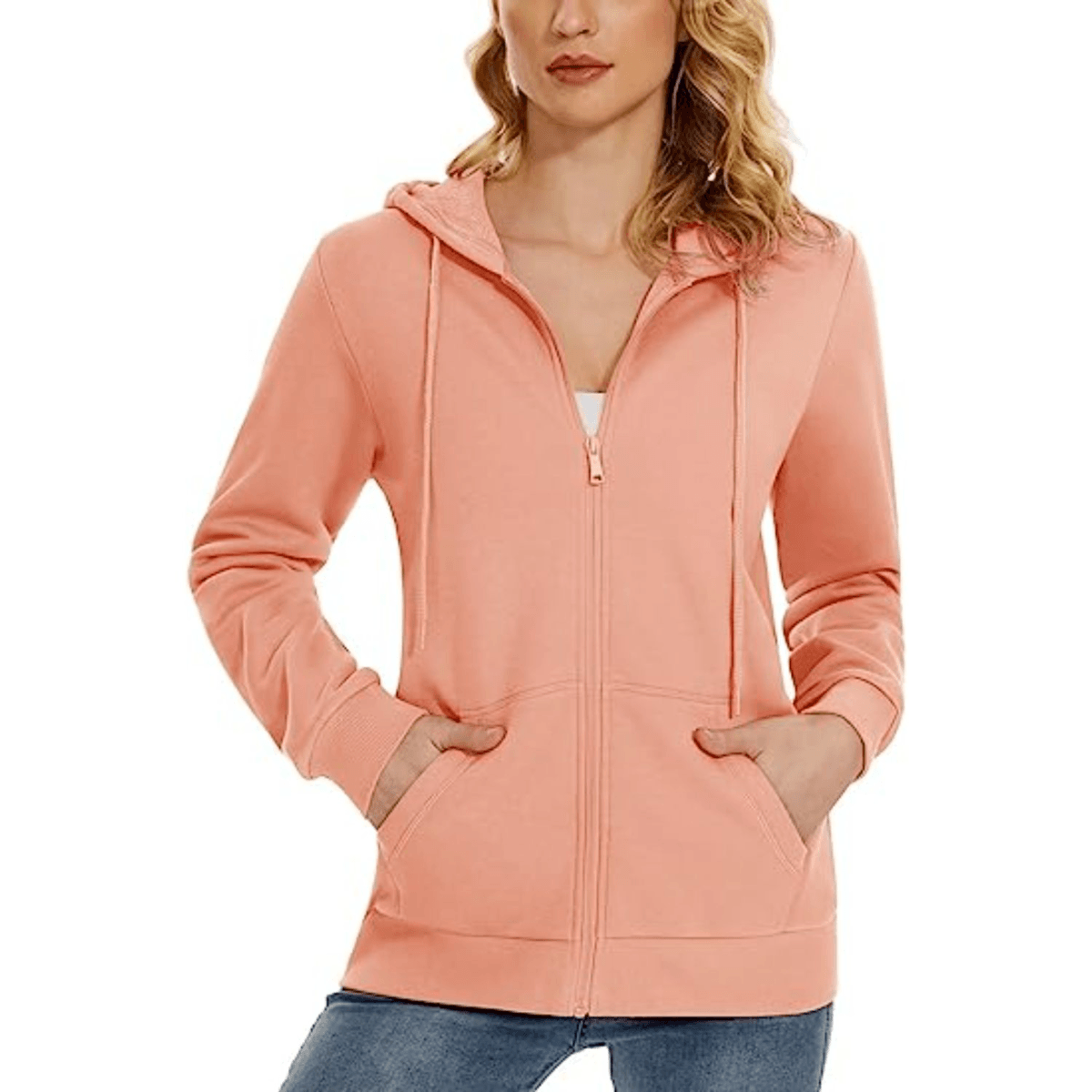 REPREVE® - Women's Recycled Zipper Hoodie w/ Kangaroo Pocket & Antibacterial