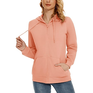 REPREVE® - Women's Recycled Zipper Hoodie w/ Kangaroo Pocket & Antibacterial