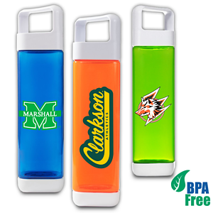 25 oz. BPA free Clean Square Bottle w/ Removable Top & Bottom Lids