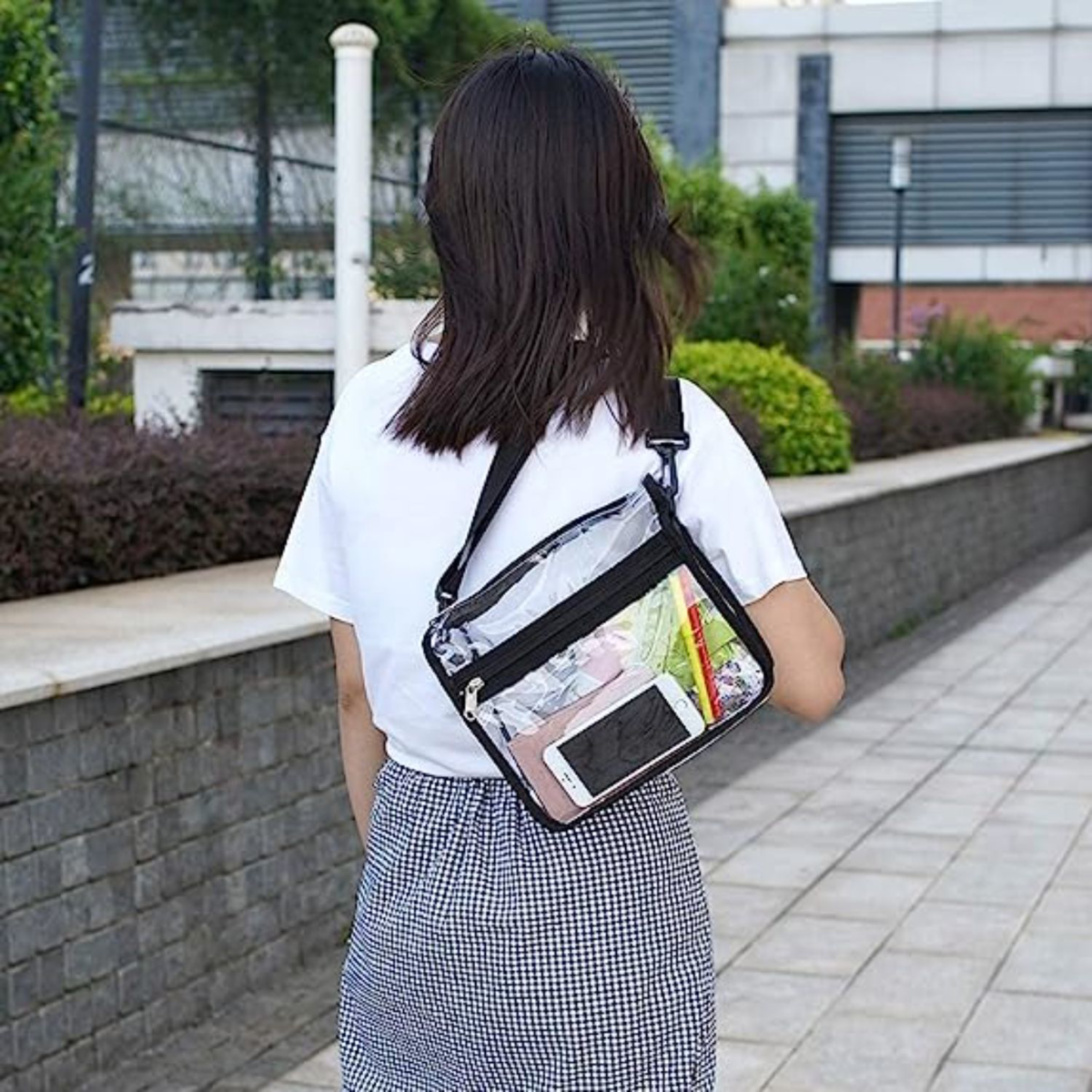Stadium Approved Purse Tote Bag Clear PVC Transparent Crossbody Bag