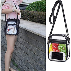 Purse Messenger Handbag Clear PVC Transparent Crossbody Bag