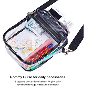Purse Messenger Handbag Clear PVC Transparent Crossbody Bag