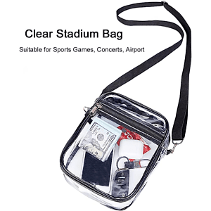 Purse Messenger Handbag Clear PVC Transparent Crossbody Bag