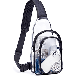 Sling Travel Clear Bag PVC Transparent Crossbody Backpack