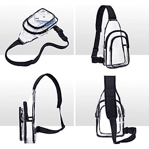 Sling Travel Clear Bag PVC Transparent Crossbody Backpack