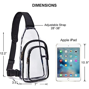 Sling Travel Clear Bag PVC Transparent Crossbody Backpack