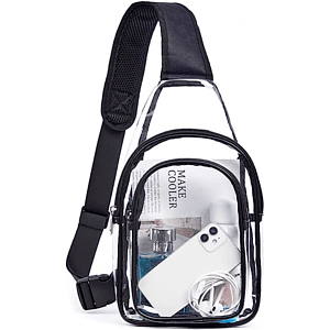 Sling Travel Clear Bag PVC Transparent Crossbody Backpack