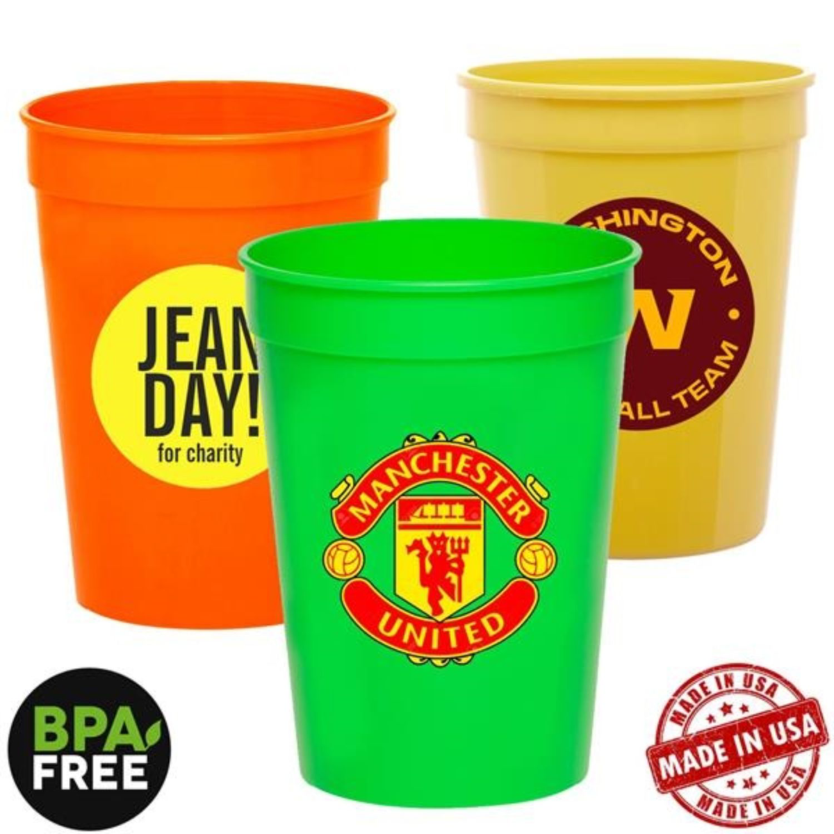 Promotional 12 Oz Stadium Cup W Custom Imprint Recyclable Stadium Cups